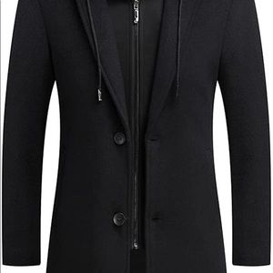 Men’s 60% OFF CLEARANCE!!! Heavyweight Double Breast Layered Look Fleece Hoodie